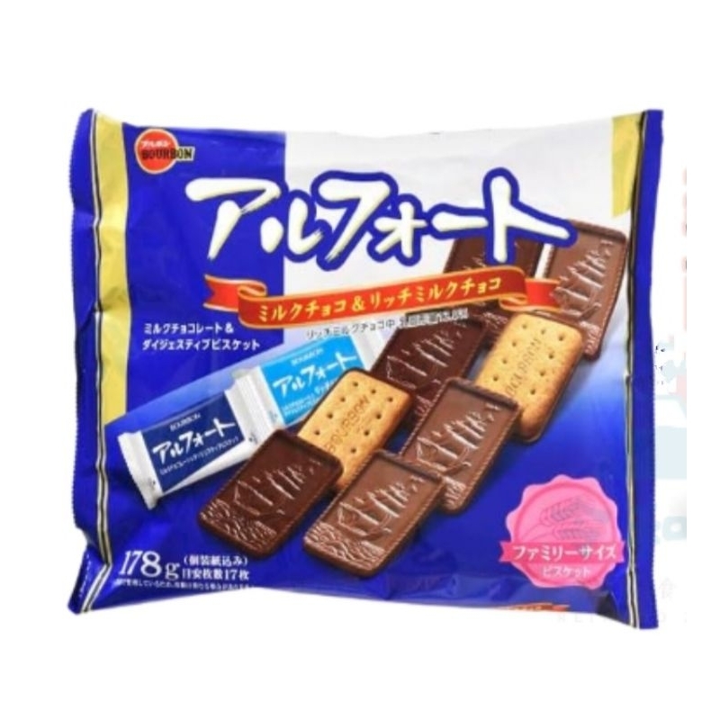 Bourbon 北日本 帆船巧克力餅乾 牛奶 濃厚巧克力/1包/178g