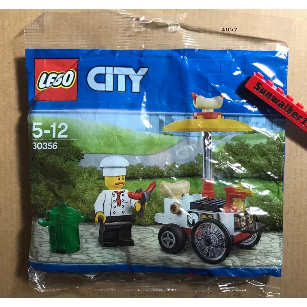 【積木2010】樂高 LEGO 30356 熱狗攤車 / 熱狗車 / 樂高 城市 CITY / 全新未拆 袋裝樂高