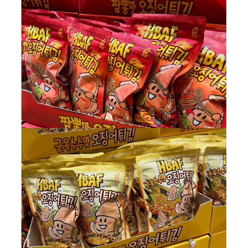 🇰🇷韓國代購🇰🇷HBAF❗️大包100g❗️炸魷魚 魷魚絲 魷魚腿 酥炸 烤玉米 海鮮麵口味 炸魷魚 下酒菜 Hbaf