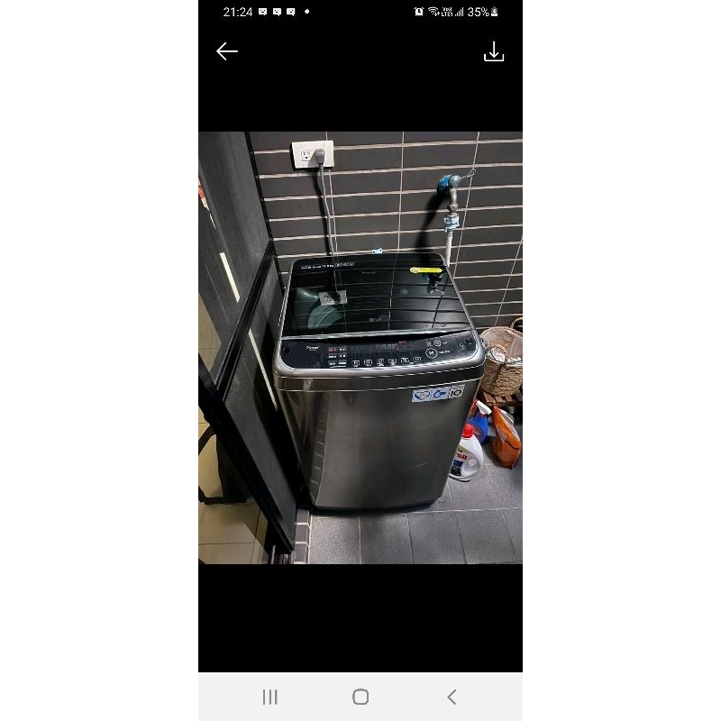 2017年新讚～二手中古樂金LG12公斤變頻洗衣機，極窄型，寬54cm，型號WT-SD126HVG，2017年，保3個月