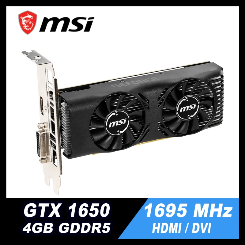 GTX 1650 4GB GDDR5 LP OC 半高卡｜MSI 微星 GeForce ｜GPU 獨立顯示卡 繪圖顯卡