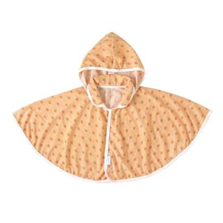 日本製 SOULEIADO 防紫外線嬰兒斗篷 橘色（連帽可拆卸）