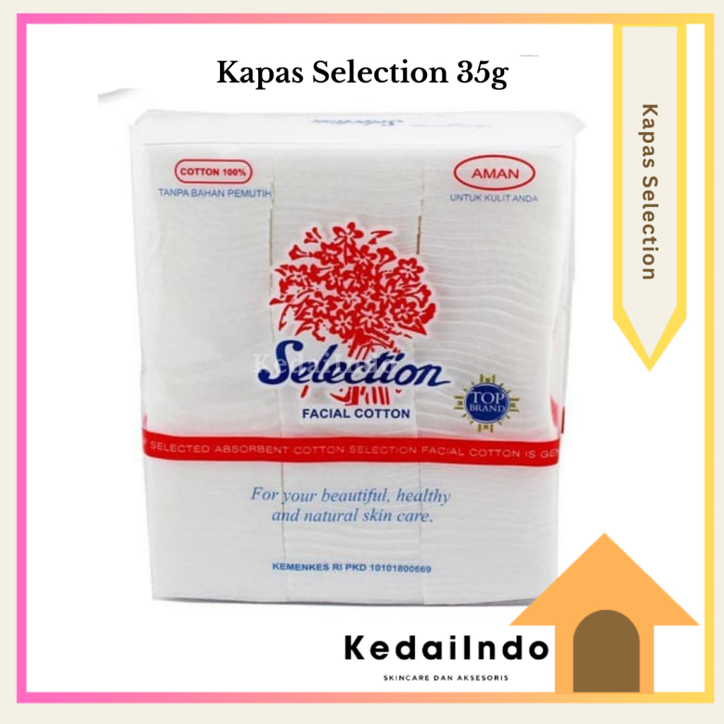 化妝棉 Kapas Wajah Selection Pembersih Wajah Komestik 100%Alami