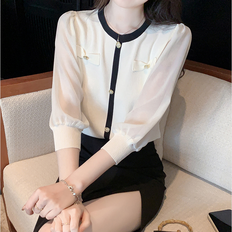 雅麗安娜 雪紡衫 襯衫 上衣 S-XL小香風毛衣針織衫蝴蝶結氣質打底衫上衣T315-7569.