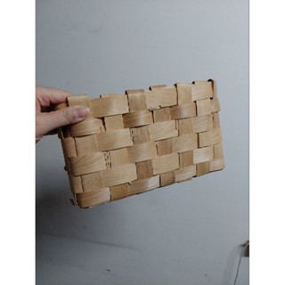 木片編織籃子收納盒二手出清