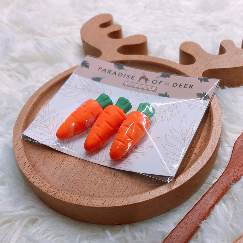 【★墾丁鹿境★】◆蘿蔔橡皮擦◆  蘿蔔 擦布 橡皮擦 胡蘿蔔 紅蘿蔔 文具 食玩 造型橡皮擦 兒童 學生 生日 禮物