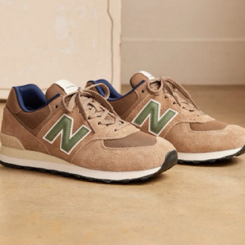 New Balance 574 女鞋 休閒鞋 麂皮 咖/藍U574SBB-