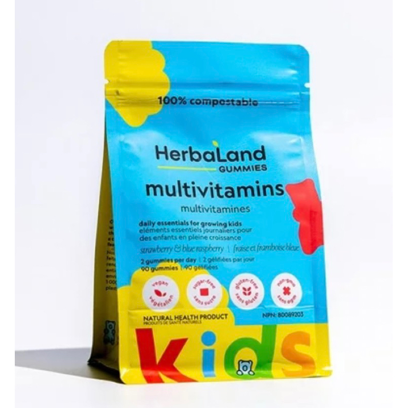 預購🇨🇦 Herbaland 兒童素食綜合維他命軟糖 90顆