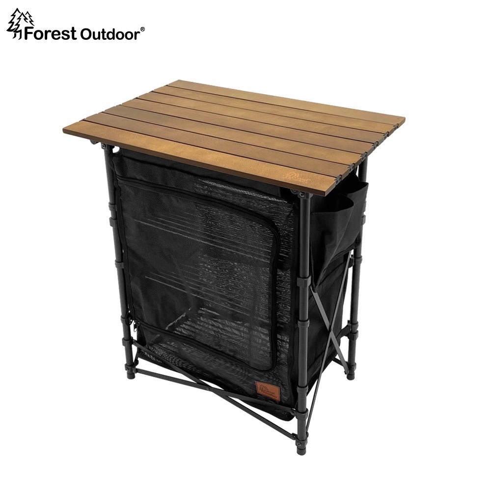 台中可面交Forest Outdoor 黑摩卡餐廚櫃 露營桌 廚櫃桌 櫥櫃 餐櫥櫃
