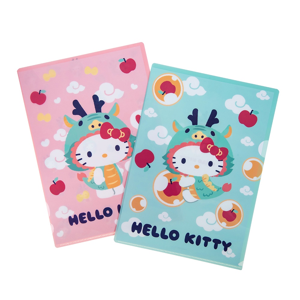 Sanrio 三麗鷗 HELLO KITTY 龍年系列 A4資料夾兩入組 RD01003