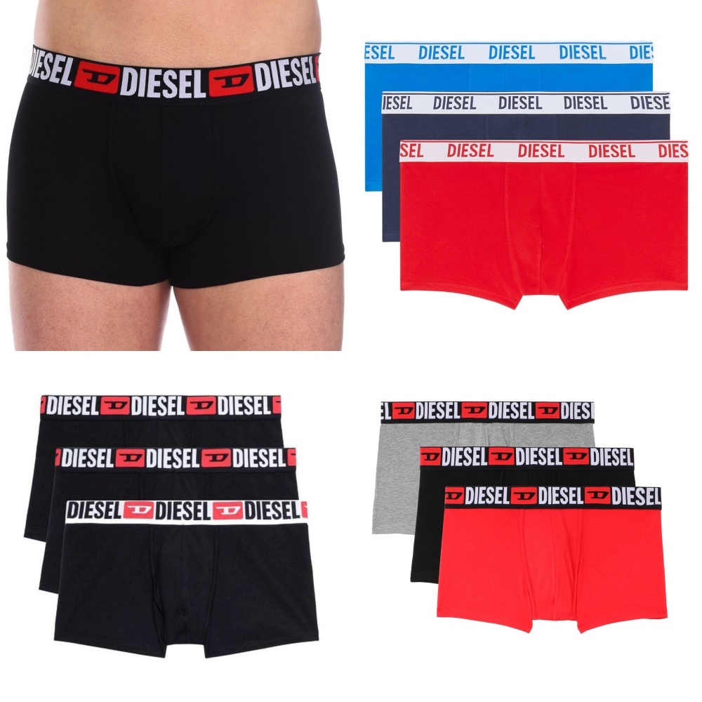 ❤️妞爸&amp;樂媽歐美代購❤️Diesel 彈力棉 運動內褲 三件組 寬腰帶 四角內褲 高品質  親膚