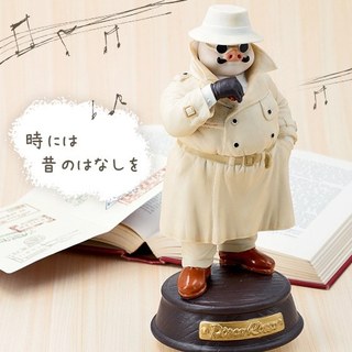吉卜力 日本正品 經典 陶瓷 音樂鈴 宮崎駿 紅豬 波魯克 羅素大衣 飛行艇時代 音樂盒 卡通音樂盒 收藏
