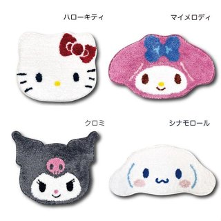 ♥小玫瑰日本精品♥ Hellokitty 美樂蒂 酷洛米 大耳狗 造型腳踏墊 絨毛地墊 大臉圖樣 ~ 3