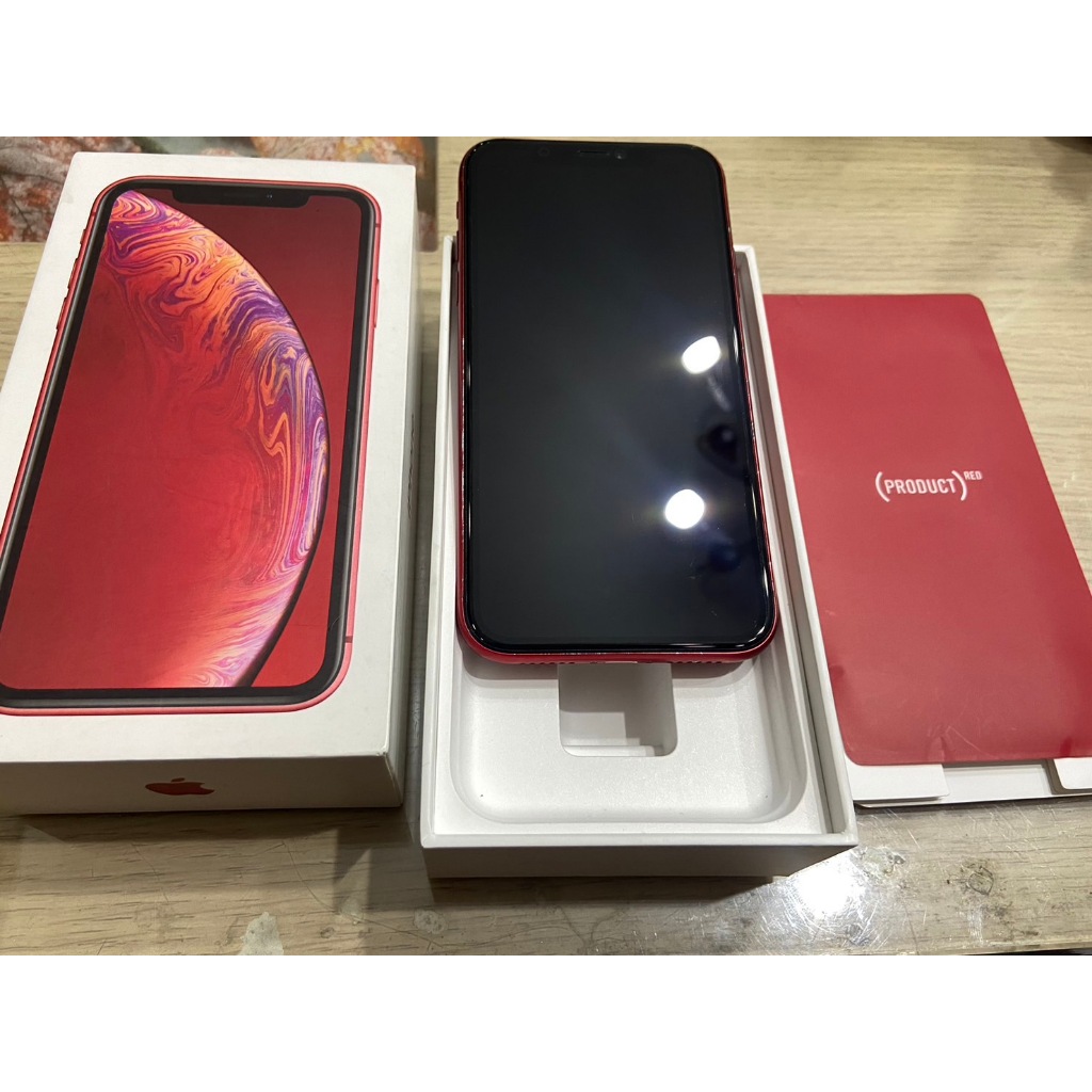 Apple iPhone XR 128G 紅女用機 9成新.電池98%. 二手機 自售-附全新滿板玻璃貼模- IP 11