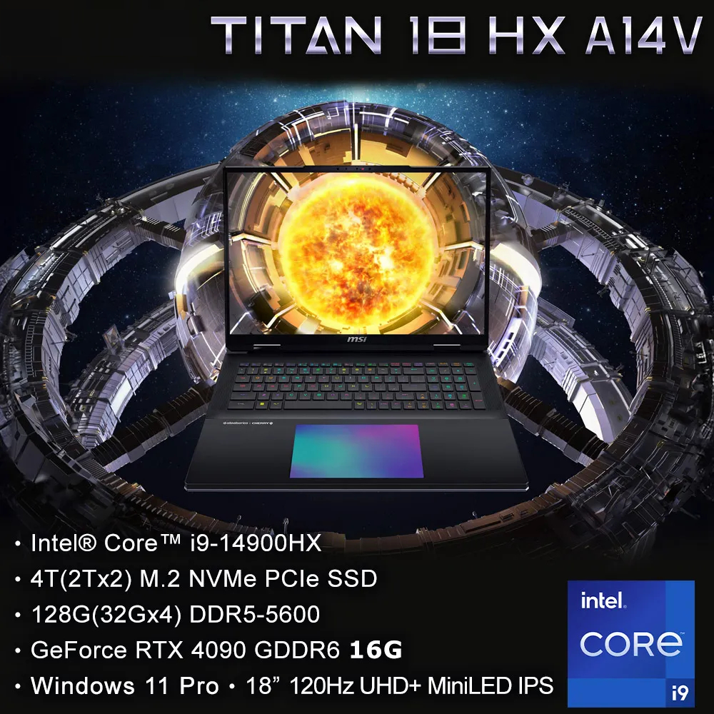 Titan 18 HX A14VIG-016TW(i9-14900HX/128G/RTX4090-16G/4T SSD/