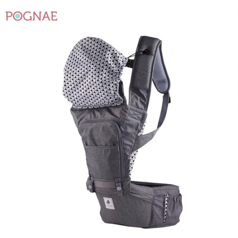 （二手）POGNAE NO.5超輕量機能坐墊型背巾-東京灰