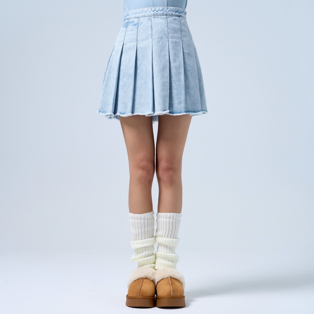 【ERSS】俏皮女孩牛仔百褶裙  漂淺藍 -女 S80017