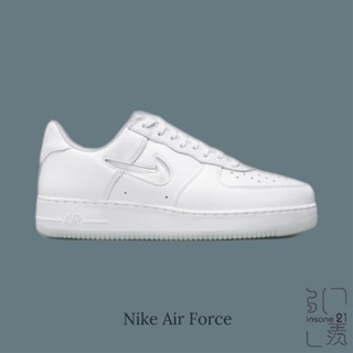 NIKE AIR FORCE 1 經典白 冰底小勾 男 皮革 休閒鞋 FN5924-100【Insane-21】