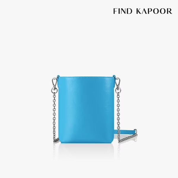 【FIND KAPOOR】MINI PINGO FBPG12ECATQ字母鍊帶系列 手提斜背水桶包- 藍色