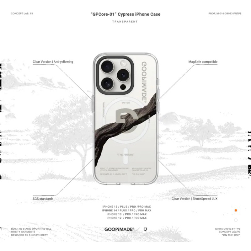 goopi “GPCore-01” Cypress iPhone Case - Transparent