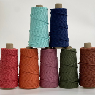 250克裝包芯3mm染色天然純棉線 棉繩。(MACRAME用線、手工藝編織、彩色棉繩、DIY、包裝)