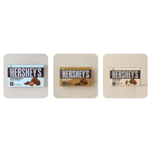 【台灣現貨+預購】肥章魚㊣正韓代購★韓國 허쉬 와플 HERSHEY'S 巧克力鬆餅格紋餅乾 橘子 榛果 焦糖 55g