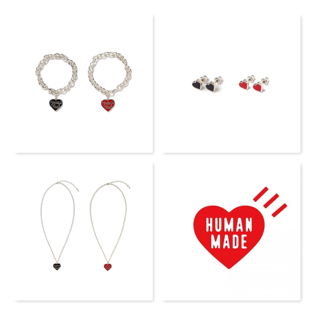 AirRoom正品 2023AW HUMAN MADE HEART 925純銀 耳環/項鍊/手鍊