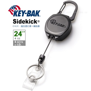 【ARMYGO】KEY BAK -Sidekick 伸縮鑰匙圈( 識別證+鑰匙圈)#0KB1-0A21(黑色)