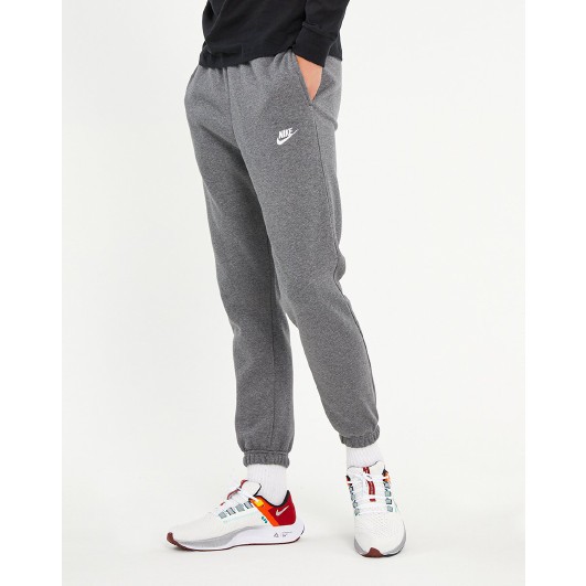 [MR.CH]Nike NSW 男款 深灰 縮口褲 抽繩 鬆緊 棉褲 內刷毛 彈性 刺繡 BV2738-071