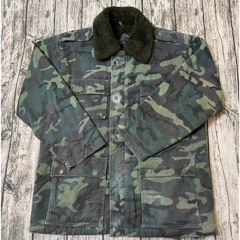 海軍陸戰隊 海陸早期 迷彩毛領防寒外套 風衣 短大衣 甲板夾克
