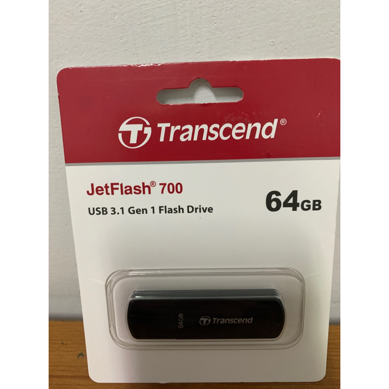 全新未拆 Transcend創見 JF700 USB3.1 64G隨身碟 黑