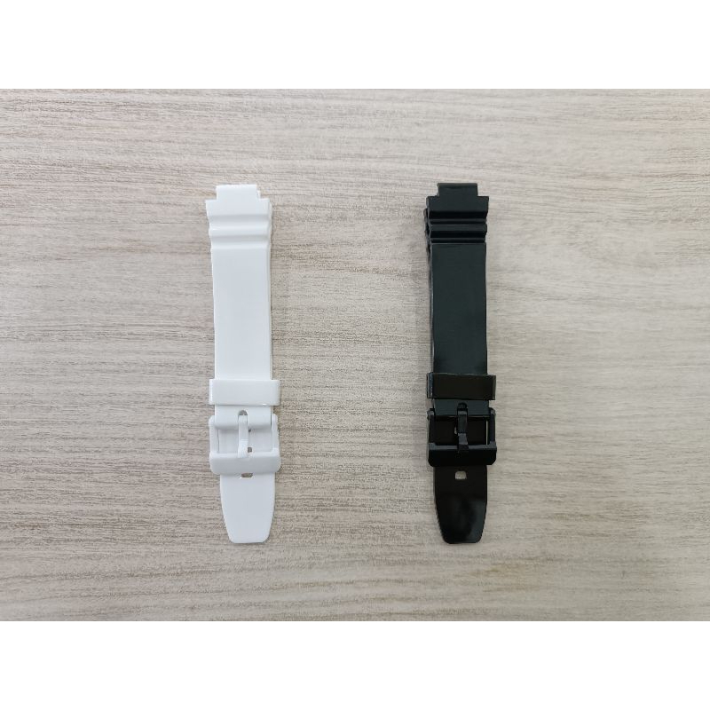12mm電子錶錶帶 亮面 塑膠帶扣 CASIO 代用錶帶 LRW-250H 可用