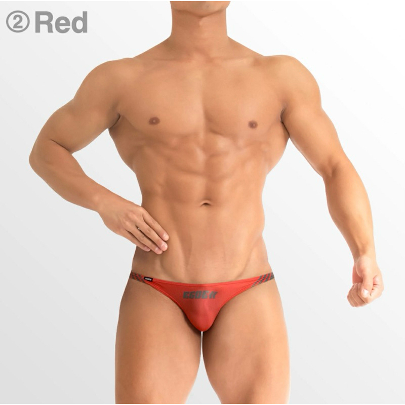 日本EGDE極低腰半包臀細邊三角內褲（紅色/XL)TRIDENT系列。現貨在台，免等待。日本製（紅色/XL號）