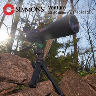 美國原裝進口【Simmons】Venture 20-60x80mm 防水大口徑單筒望遠鏡 賞鳥露營戶外登山賞月高清晰