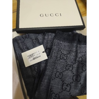 全新 義大利購回 Gucci ST STEN Logo圖騰披肩圍巾