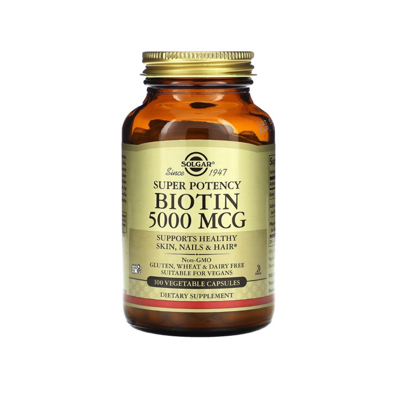 BIOTIN-生物維生素100單位 5000MCG / 10000MCG 頭髮指甲皮膚營養素