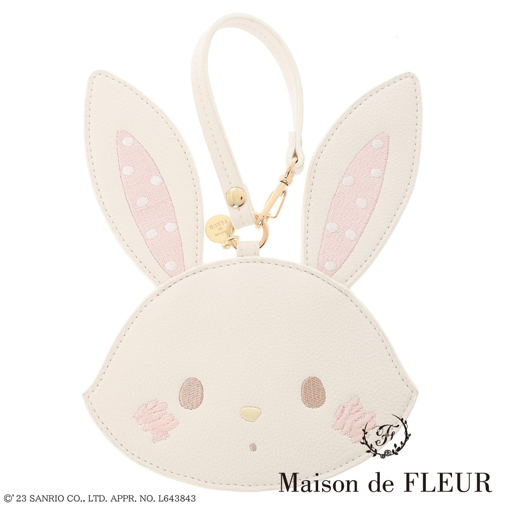 Maison de FLEUR 甜美許願兔系列造型皮革證件套(8S41FTJ0250)