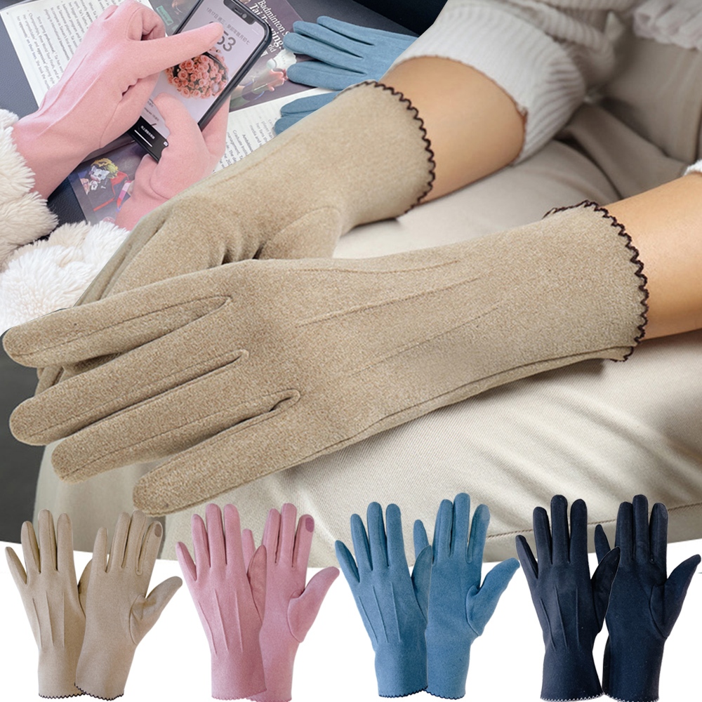 【一起購】內刷毛德絨手套 保暖手套 淑女手套 防寒手套 觸控手套