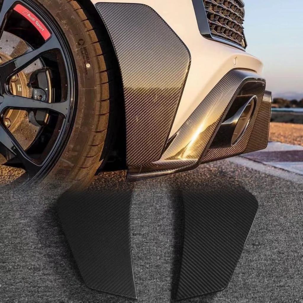 適用於23 Audi R8 coupe Performance樣式乾碳後風刀  R8後保桿風刀風刃 升級卡夢碳纖改件