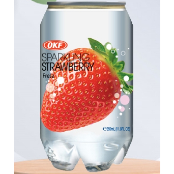 韓國 OKF 草莓氣泡飲 售價45元 草莓風味氣泡水 罐裝 碳酸飲料 韓國進口 氣泡水 電解質水 運動飲料 氣泡 飲料