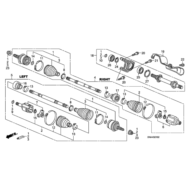 【明水自動車】 HONDA 原廠部品 CIVIC8 2.0 2006~2011年 傳動軸