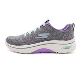 Skechers Go Walk 灰紫綠 網布 休閒 運動 健走鞋 女款 J2321【新竹皇家125311GYLV】