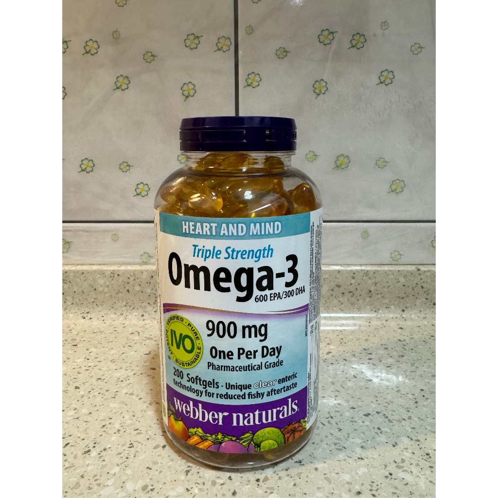[全新] Webber Naturals Omega-3 900mg 魚油 200顆[效期2025/6]