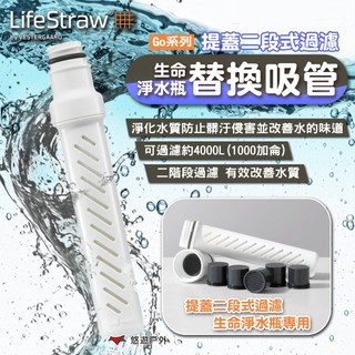 【LifeStraw】Go 提蓋二段式過濾生命淨水瓶-替換吸管 生命吸管 登山 旅遊 急難 避難 野外求生 露營 悠遊戶