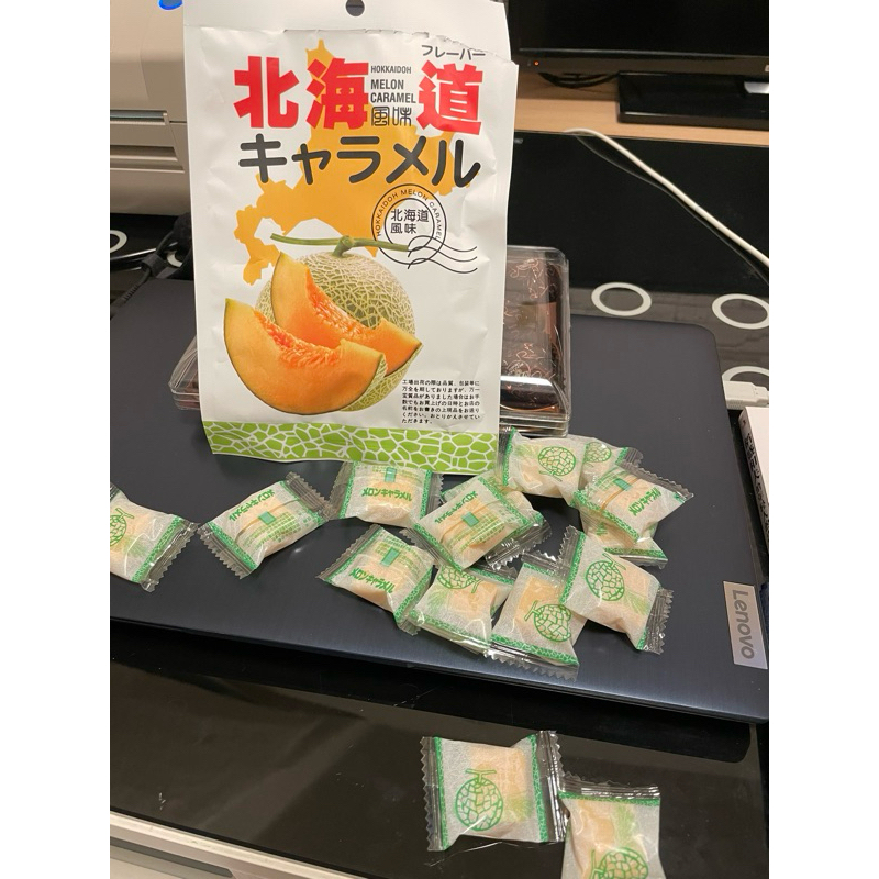 第三賣場現貨拆賣1顆8元北海道岐阜縣 宮田哈密瓜牛奶糖 90g 包軟糖9入