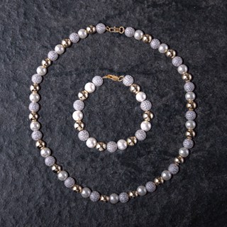 滿鑲珍珠串珠項鍊及手鍊 | 嘻哈 美式 嘻哈飾品 滿鑲 古巴鍊 珍珠鍊 珍珠項鍊 古巴項鍊 項鍊 手鍊