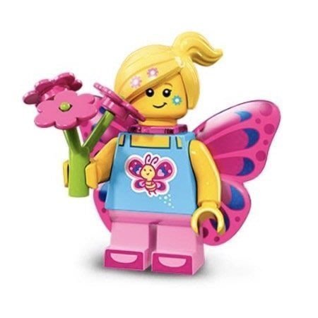 LEGO 樂高 71018 蝴蝶女孩 7號 未拆封 蝴蝶妹妹 第17代人偶包 粉紅花朵 蝴蝶翅膀