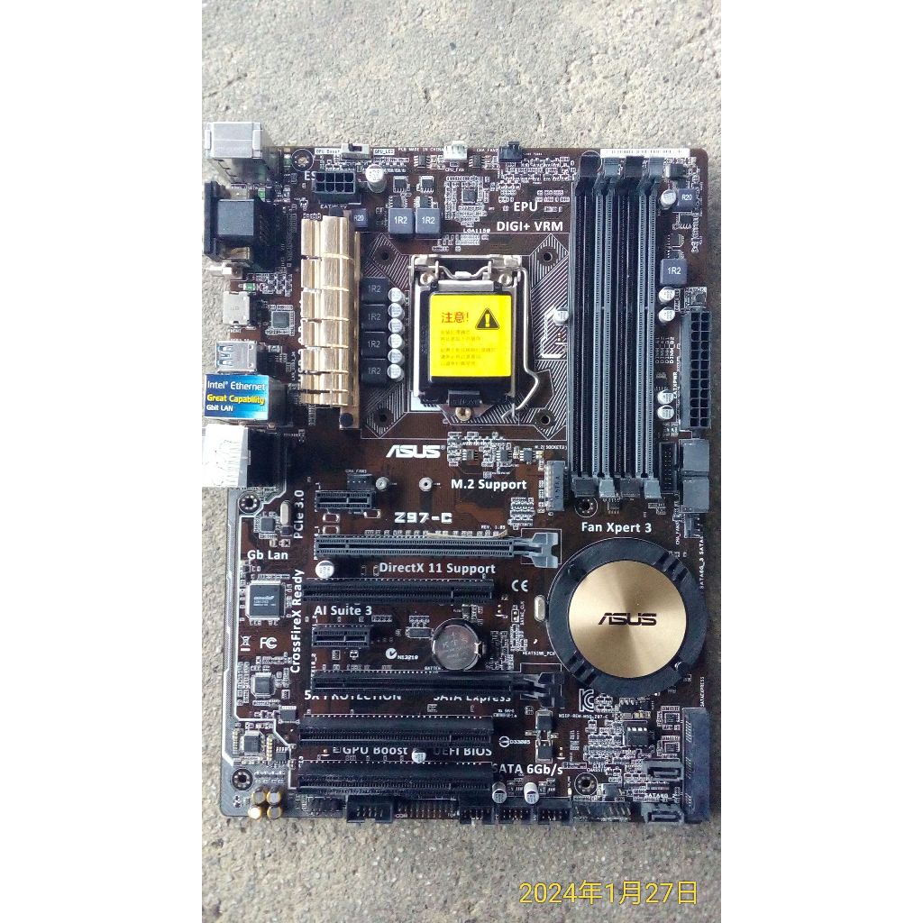 華碩 ASUS Z97-C LGA1150 腳位主機板 良品