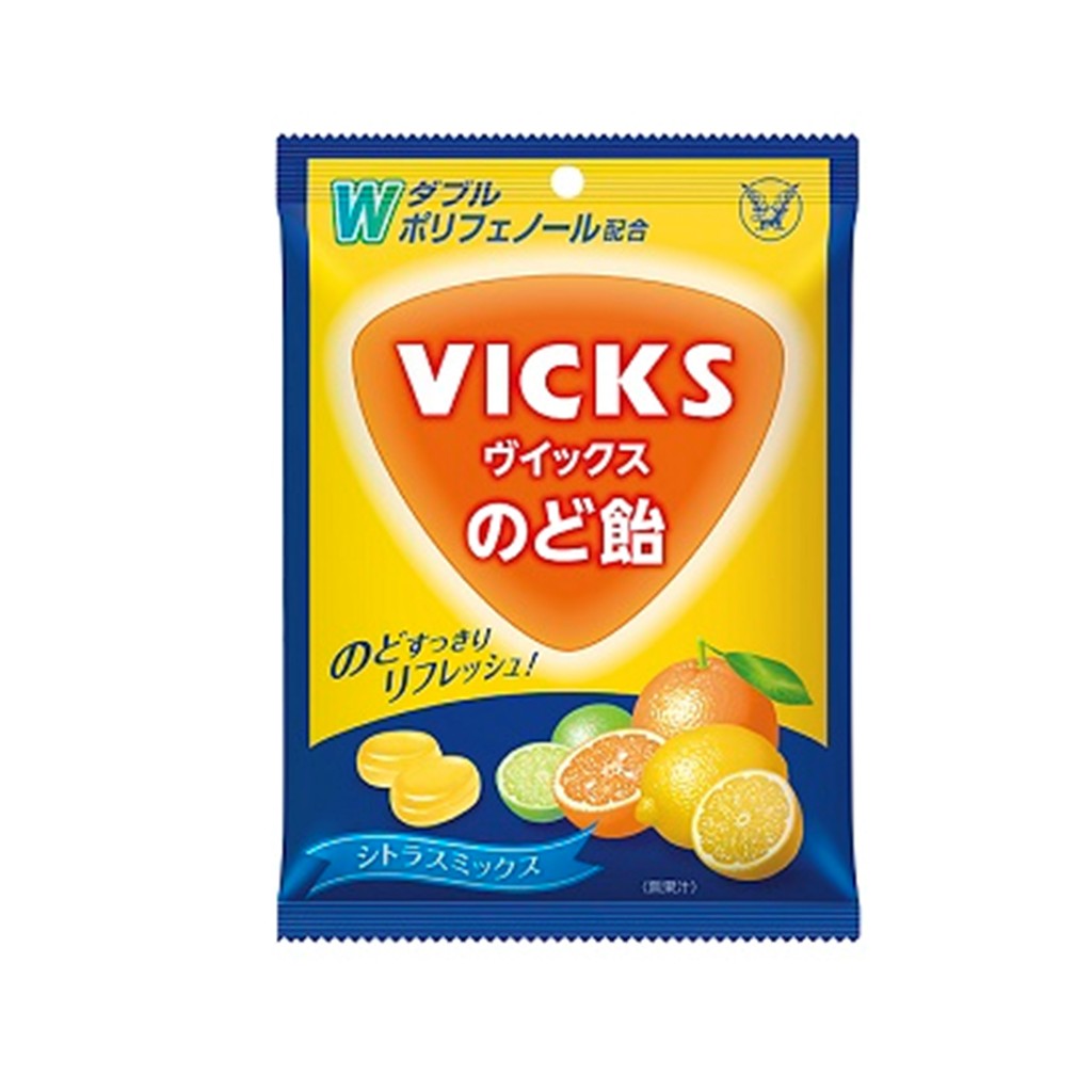 日本 VICKS 潤喉糖 柑橘混合 70g 爽喉糖 日本代購