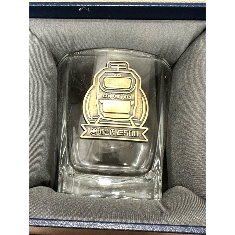 台鐵 E500 銅牌質感威士忌杯 精裝愛馬仕橘色禮盒組